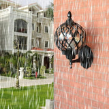 European Retro Style Outdoor Waterproof Wall Lamp,Die- AlumiExpression artistique m Light,Transparent Spherical s | Lumora