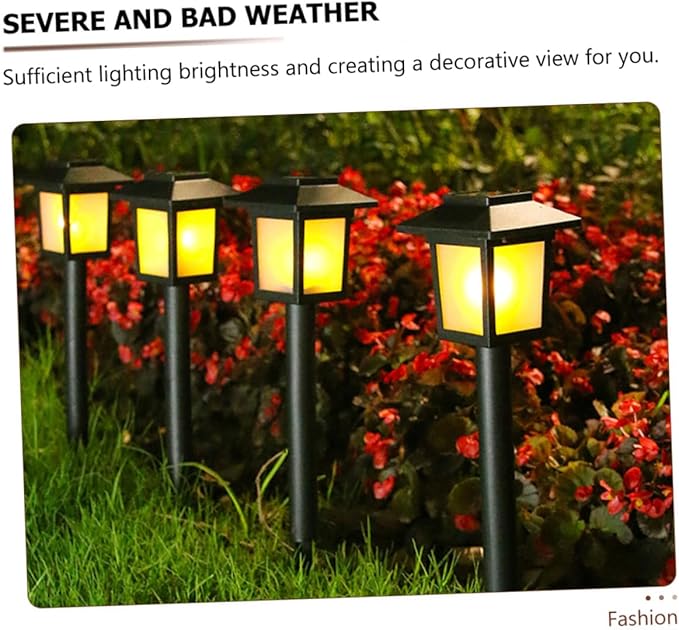 POPETPOP 4pcs Solar Garden Lights Led Outdoor Landscape Lamps Easy to Install Solar Energy Lighting for Patio and Pathway Decor