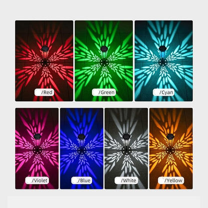 Solar Pathway Lights Outdoor, Waterproof Color Changing LED Solar Garden Lights with Warm White & RGB Modes, Auto On/Off Landscape Decor for Yard, Lawn, Walkway, Patio