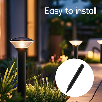 6PCS Reinforced Ground Stakes, 8.25 Inch Stakes for Outdoor Lights, Replacement Stake for Solar Lights, Plastic Light Replacement Plastic Solar Light Stake for Garden Pathway Lamps