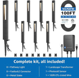 SUNVIE All-In-One LED Low Voltage Landscape Lighting Kit, 8-Pack Pathway Lights with Transformer and 100FT 16/2 AWG | Lumora