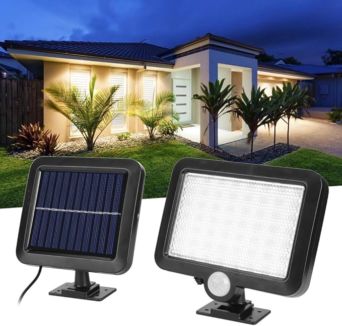 56LED Multifunctional Solar Energy Light Large Capacity Split Solar Light Home Lighting for Landscape Patio Walkway Yard Driveway Garden Courtyard Pathway