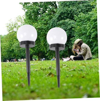 4pcs Solar Lawn Lamp Warm Light Waterproof Ground Plug Courtyard Garden Solar Path Lights Outdoor Landscape Lighting for Yard Pathway Decor