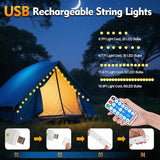 SMY Lighting 13FT Rechargeable Battery Operated 20 LED Crystal Globe String Lights Outdoor/Indoor, Patio Hanging | Lumora