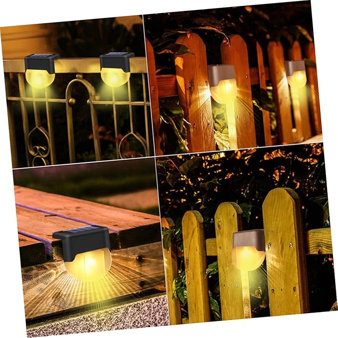 1Pc Solar Outdoor Stair Lamp Warm LED Lighting for Handrails and Fences Easy Installation Weather Resistant Solar | Lumora