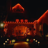 (12) Halloween Solar LED Pumpkin Stake Lights, 13in Easy Install Plastic Solar-Powered Yard Stakes Spooky | Lumora