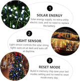 2 Sets Solar LED String Lights Outdoor LED Multi-hue Garden Solar Powered Fairy Lights for Trees Patio Decorations | Lumora