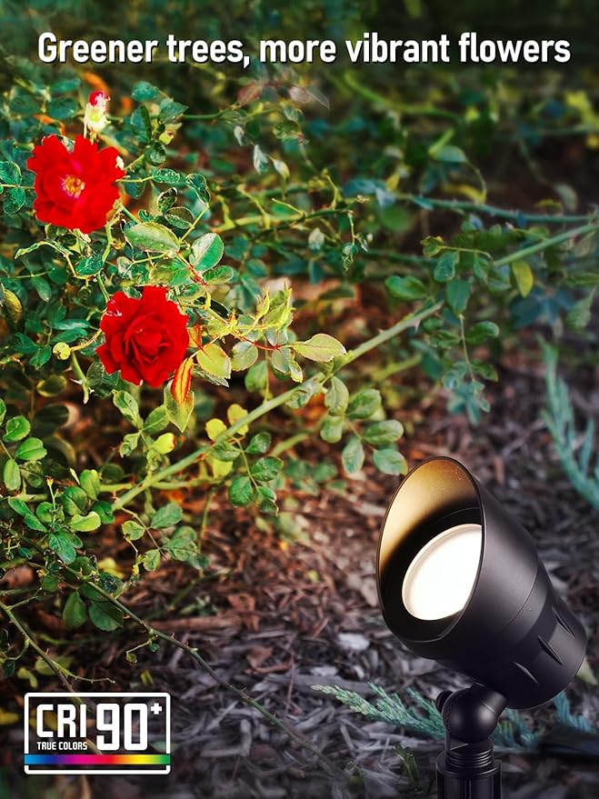 LEONLITE 8-Pack 5CCT Low Voltage LED Landscape Spotlight, Update 1800K2700K3000K4000K5000K Selectable, 5W 12V | Lumora
