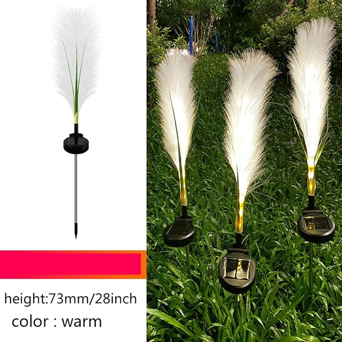 Ulalaza 2PCS Garden Solar Lights Multi-Color Changing LED Flower Stake Light Decorative Landscape Lawn Yard Outdoor Lights Length 430 * 730mm/17 * 29inch