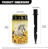 HUGS IDEA Sunflower White Horse Solar-Powered Grave Lights Waterproof Grave Solar Lights for Cemetery Outdoor | Lumora