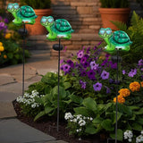 Turtle Decorative Garden Stakes with White LED Lights Display I Love U, 39.3" Solar Turtle Garden Decor Outdoor for | Lumora