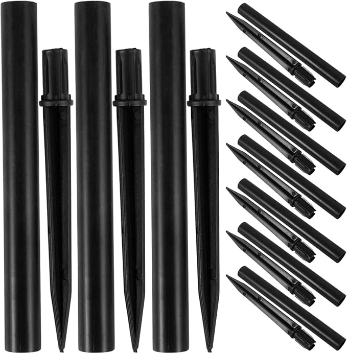 HANABASS Outdoor Ground Stakes for Solar Lights 10 Pack Landscape Lighting Spike Replacement Accessories for Garden Yard Lighting