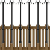 6 Pack String Light Poles,5Ft Metal Poles for Outdoor String Lights,Outdoor Light Poles with Post,Poles/Stand for | Lumora