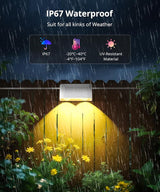 Outdoor Deck Lights 16 Packs, Smart RGBCW Fence Light, 100+ Scene Modes, Dual Lens LED String Lights with | Lumora