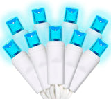 100 Counts LED Christmas Lights Outdoor - 50FT Aqua LED Christmas Lights Commercial Grade Outdoor Waterproof, White | Lumora