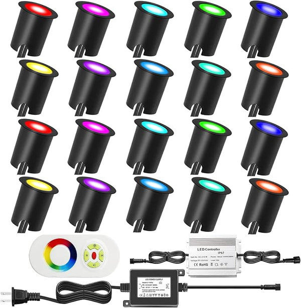 LED Deck Light Kit 0.1W-0.3W Low Voltage RGB Outdoor Lighting with Protecting Shell,6Lm IP67 Waterproof Outdoor | Lumora