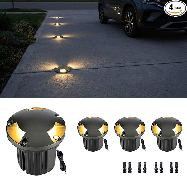 Gardenreet Landscape Well Light - Brass Ip65 Wired Outdoor In-Ground Lighting, Waterproof 12V LED Low Voltage | Lumora
