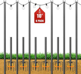 String Light Poles for Outside, 10ft Adjustable Metal Poles for Outdoor String Lights Hanging Light, Outdoor Light | Lumora