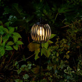 Glitzhome 32.25" H Solar Pathway Lights Outdoor, Solar Metal Pathway Lantern with Shepherd Hook for Path Patio Yard | Lumora