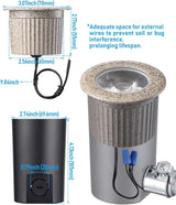LEONLITE 12-Pack 3W Well Lights Landscape LED In Ground, 320LM 12-24V AC/DC Low Voltage, CRI90 IP67 Waterproof | Lumora