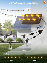 addlon 104FT(98FT+6) Solar String Lights Outdoor Waterproof with USB Port & Remote Control Solar Patio Lights for | Lumora