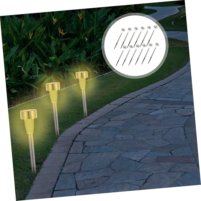 12pcs Solar Pathway Lights Outdoor Landscape Lighting Garden Stake Lights Solar Garden Decor Easy Install | Lumora