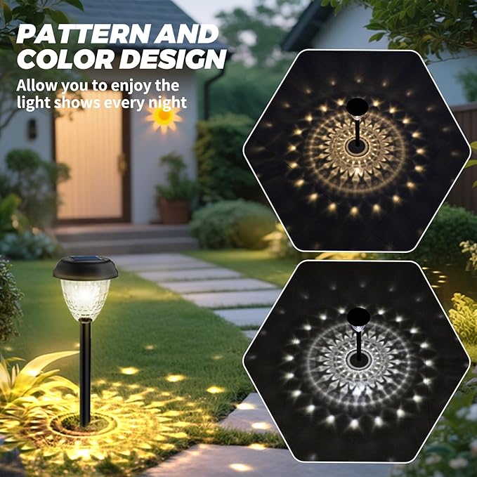 Super Bright Solar Light, Waterproof 6 Pack, Up to 12 Hours of Solar Outdoor Access Garden Light, Automatic on/Off | Lumora