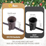 C9 Light Strand, 100 FT Outdoor String Lights Christmas Stringer with 100 Sockets for Christmas Decor Patio, E17 | Lumora