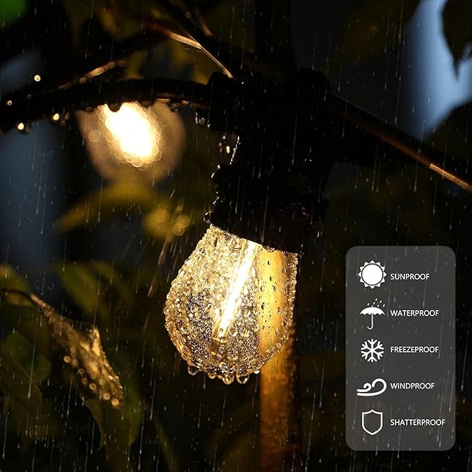 BORT 48Pack S14 LED Replacement Light Bulb, Shatterproof Outdoor String Light Bulbs, 1 Watt to Replace 11Watts | Lumora