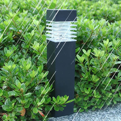 Solar Lights Outdoor 4 Pack Square Solar Pathway Lights Outdoor Waterproof LED Landscape Garden Lights Solar Powered Outdoor Lights Solar Garden Lights for Pathway Walkway Yard