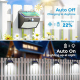 Peasur [6 Packs] Solar Lights Outdoor Motion Sensor Solar Security Lights Waterproof with 3 Lighting Modes Solar | Lumora