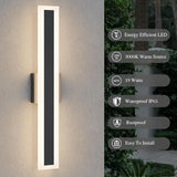 LamQee 23.6 Inch Long Outdoor Wall Lights Modern Exterior Lighting Fixtures for House, Waterproof 3000K 19W 950LM | Lumora