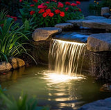 Warm White Pond Lights, Outdoor 10 Ft Cord Underwater Light 12W IP68 Waterproof Garden Lights Spotlight for Lawn | Lumora