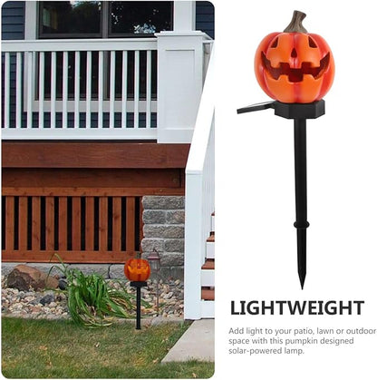 TOYANDONA Solar Pumpkin Lantern Outdoor Garden Stake Light Solar Pathway Lighting Halloween Landscape Decor Weather Resistant