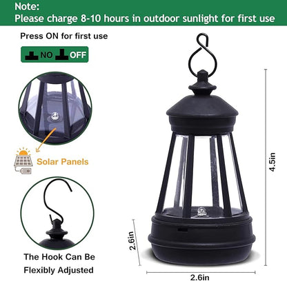 Solar Outdoor LED Hanging Lantern Light Garden Accessories Waterproof Rplacement Solar Light Parts Decor Lamp for Outdoor Statues DIY Fairy Garden Patio Lawn Yard Pathway Porch(Lantern)