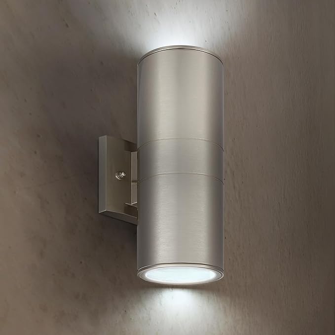 ASD LED Up Down Lights Outdoor Cylinder Wall Light 18W (120W Equiv) 1500Lm 5000K Daylight, 120V Patio Wall Light | Lumora