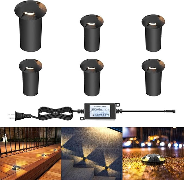 LED Outdoor In Ground Lights with Protecting Shell, Warm White Φ2.36in Low Voltage 12V DC IP67 Waterproof, Electric | Lumora