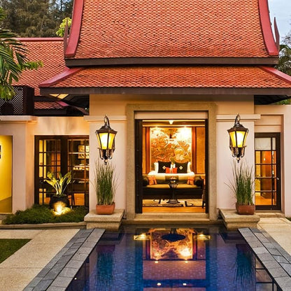 Wall Light Fixtures Outdoor Vintage Porch Lights E27 Wall Sconce Waterproof Garden Wall Lamp Retro Wall Lantern with Glass Shade for Entryway Porch Cafe Patio House
