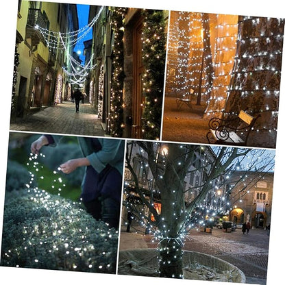 2 Sets LED Solar String Lights Outdoor Decorative Lighting for Garden Patio Xmas Tree Party Decor Weatherproof