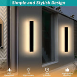 Mikeru 23.6inch Outdoor Wall Light Fixtures, 3000K/4500K/6000K Three Colors Switchable Modern Exterior Wall Sconces | Lumora