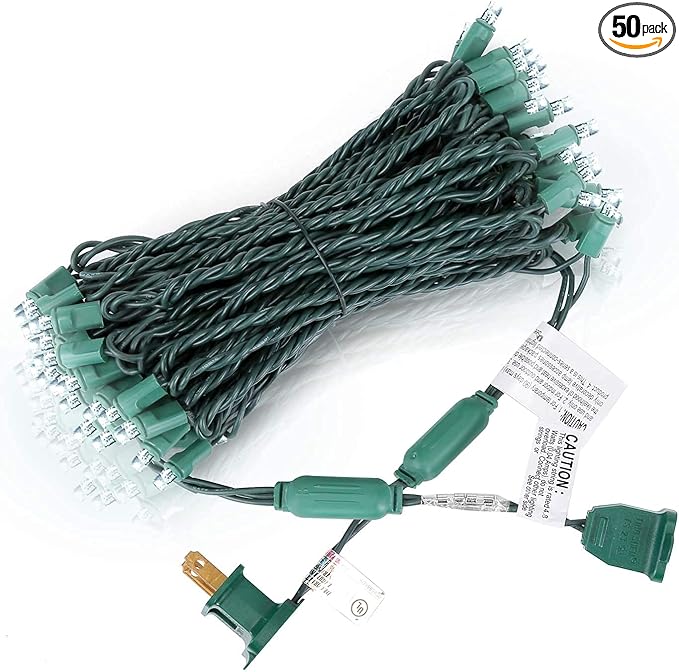 50 Counts Cool White LED Christmas Lights – 25ft 5mm White Christmas Lights Outdoor Commercial Grade Waterproof | Lumora