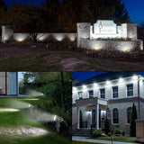 T-SUNUS Christmas Solar Spot Lights Outdoor White 6000K IP65 Waterproof 2-in-1 Landscape Spotlights, 9.8ft Cable | Lumora