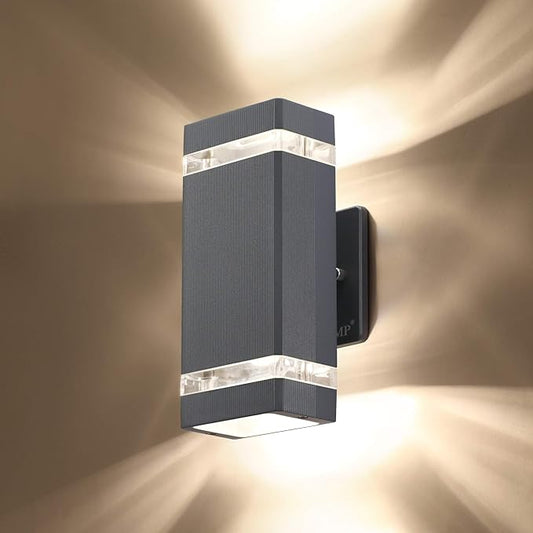 LMP LED Square Up and Down Lights Outdoor Wall Light，Body in Aluminum Waterproof Outdoor Wall Lamps，3000k 5W with Certificate ETL