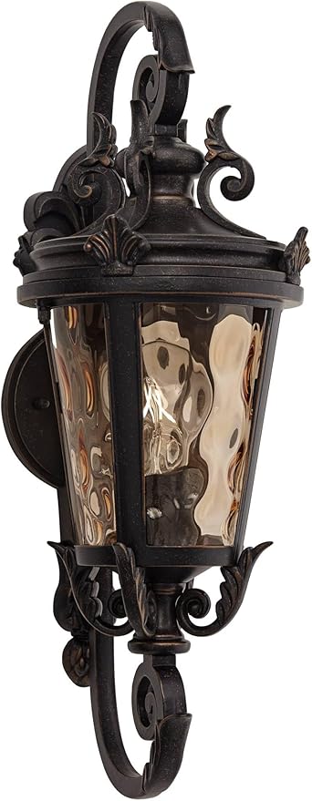 John Timberland Casa Marseille European Vintage Outdoor Wall Light Bronze French Vintage Sconce Fixture Decor for | Lumora