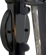 John Timberland Casa Marseille European Outdoor Wall Light Fixture Mediterranean Black Scroll Arm 21 1/2" Clear | Lumora