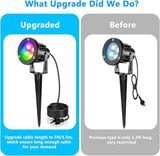 OurLeeme Landscape Lighting - 120V RGB Colored Halloween Spotlight, LED Spotlights Outdoor Waterproof Yard Stake | Lumora