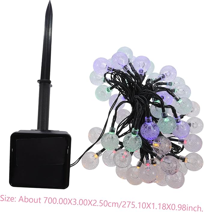 Mipcase 1set Led Solar String Lights Outdoor Decorative Lamp for Garden Patio and Courtyard Bulbs Warm Light | Lumora