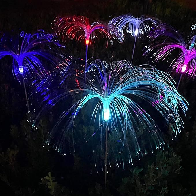 Solar Garden Lights Garden Lights Solar Outdoor Solar Jellyfish Lights Waterproof Solar Garden Lights 7 Colors Replacement Pathway Lights Solar Sunflowers For Garden Patio Decorations Garden Lights Wa