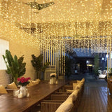 LED Icicle String Lights, Christmas Icicle Lights 16.4FT 216 LEDs Window Curtain Starry Fairy Lights Plug in 8 | Lumora