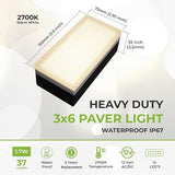 LUMENGY Paver Light 3×6 Inch (2.95 X 5.9), 2700K Warm White Glare-Free Illumination for Driveways, Pathways, Pool | Lumora